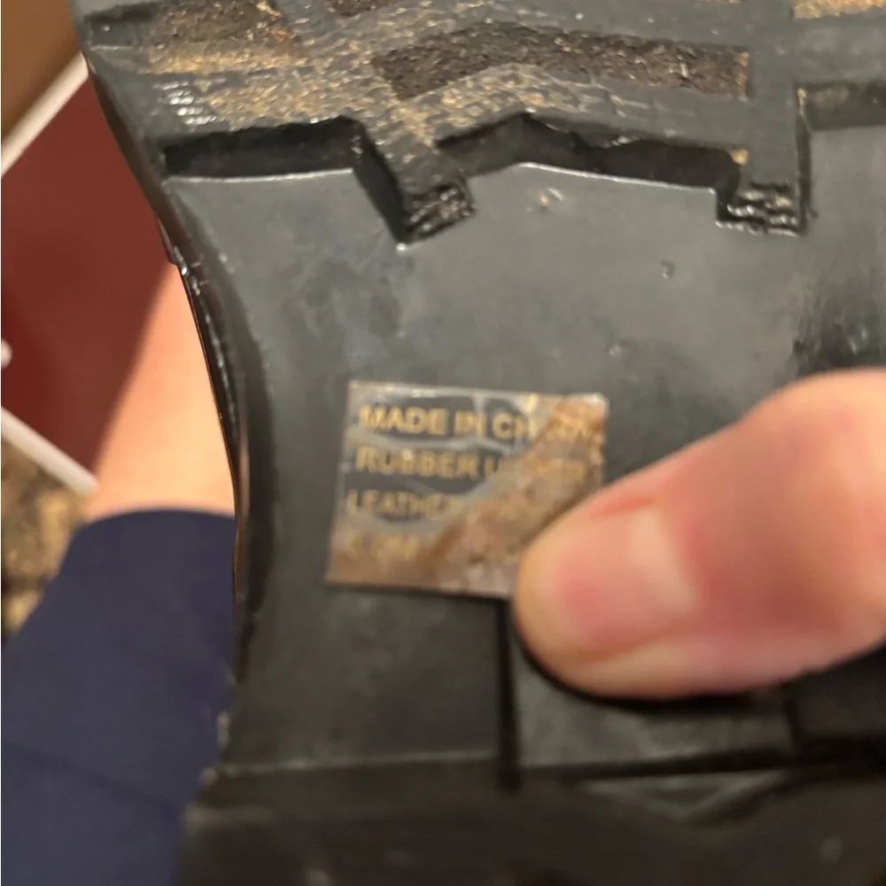 Michael Kors Black and Brown Monogram Boots 8.0